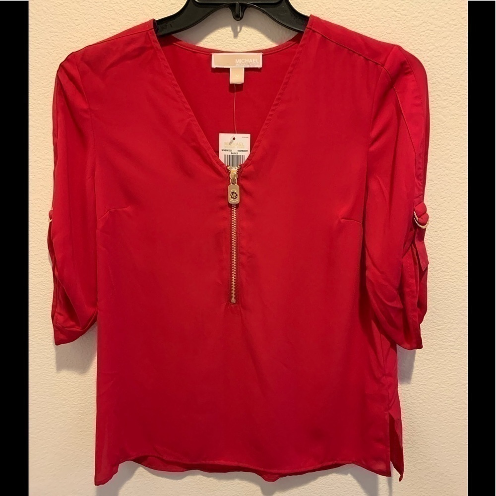 Michael Michael Kors Fuchsia Top NWT Signature SzM​​​​​​​​​​​​​​​​​​​​​​